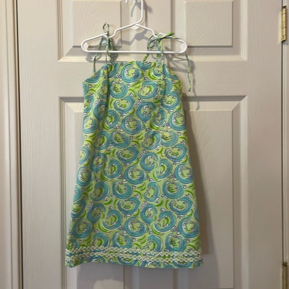 Lilly Pulitzer Other - Lilly Pulitzer Green and Blue Swirl Dress Little Girl Size 7